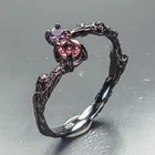 Vintage ring Natural Tourmaline Ring 925 Sterling Silver Size 7.5 /R477393
