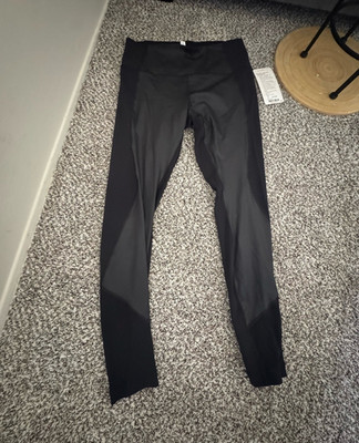 Lululemon Wunder Under High Rise Black Leggings w/ Pockets Size 12