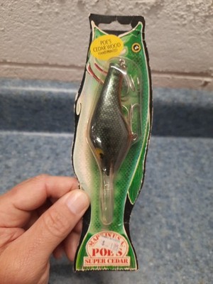 Poe's Super Cedar 400 Series Fishcard Made In Turlock California Poes Crank