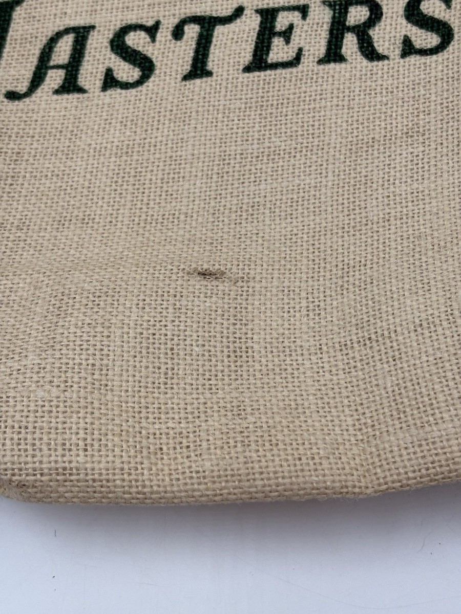 米国オーガスタ　マスターズのバッグ Vintage MASTERS 2000 Augusta Golf Souvenir TOTE BAG Jute Bamboo