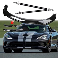 Front Bumper Lip Body Kit Spoiler Splitter Glossy Black For Dodge Viper 01-17