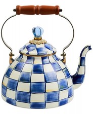 MacKenzie-Childs Royal Check 3-Qt. Tea Kettle. NEW