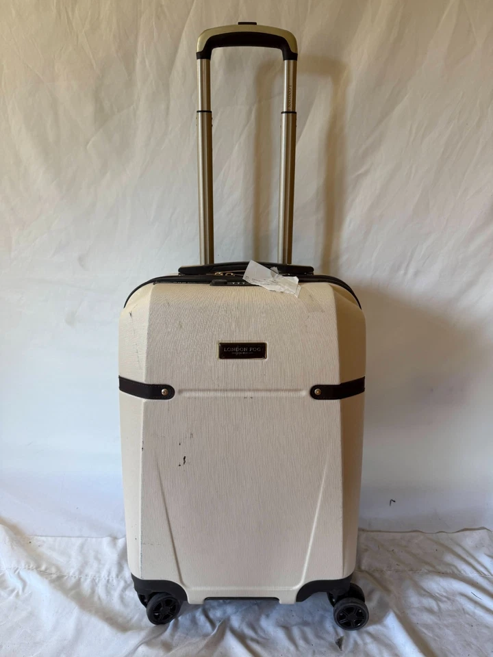 London Fog Brentwood II 20 дюймов расширяемый жесткий боковой ручной клади спиннер багаж слоновая кость - Изображение 3 из 4