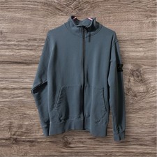 Stone Island Zip Up Sweater Blue
