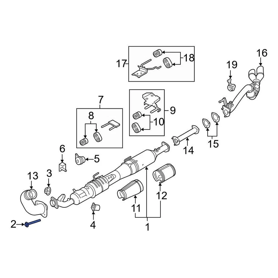 For Ford F-450 Super Duty 2017-2022 Ford W718005S900 Catalytic Converter Bolt — 第 3/4 张图片