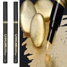 2mm Chrome Mirror Marker Pen Silver Waterproof Paint Metal Glass Ceramic UK