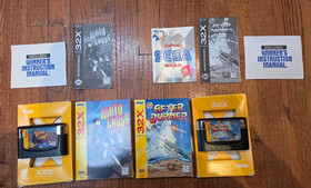 Excellent Carts! Sega 32X Games Complete in Box CIB - After Burner & Motocross
