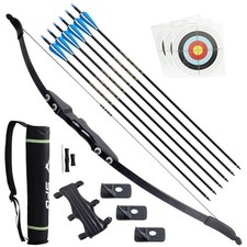 Archery Takedown Recurve Bow and Arrow Set for Adults Youth and Beginner Righ...