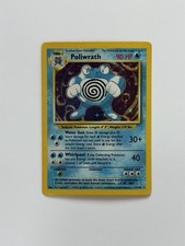 Poliwrath Holo Rare Base Set Pokemon Card 013/102 MP Condition