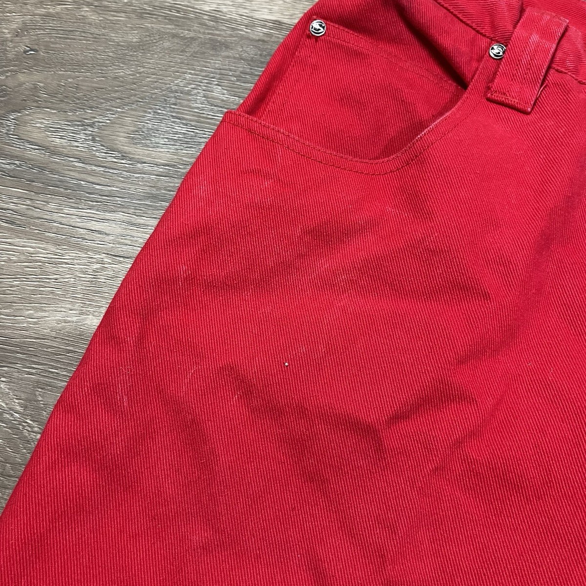 Vintage Y2K SouthPole Red Baggy Jeans Mens Size 34x33 Embroidered