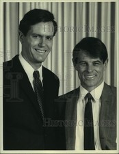 1985 Press Photo Brad Davis and Cliff De Young in Robert Kennedy and His Times.