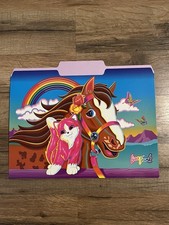 NEW Vtg Lisa Frank File Brights Folder Horse Cat Colorful Not Used