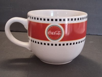 Vintage Coca-Cola Latte Mug by Gibson Retro Red & White Coffee Cup, 28 oz