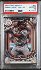 2025 Topps Tribute #95 Justyn-Henry Malloy RC PSA 10
