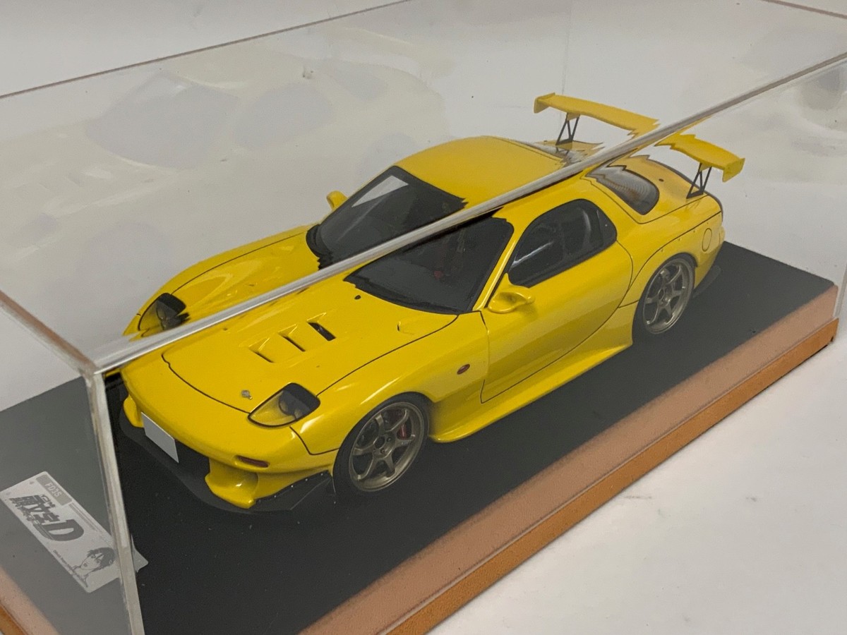 1/18 Ignition model Initial D Mazda RX-7 ( FD3S) in Yellow leather