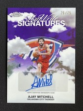 Ajay Mitchell 2025-26 Topps Chrome Sky Write Purple Refractor Auto /75 #SWS-AM