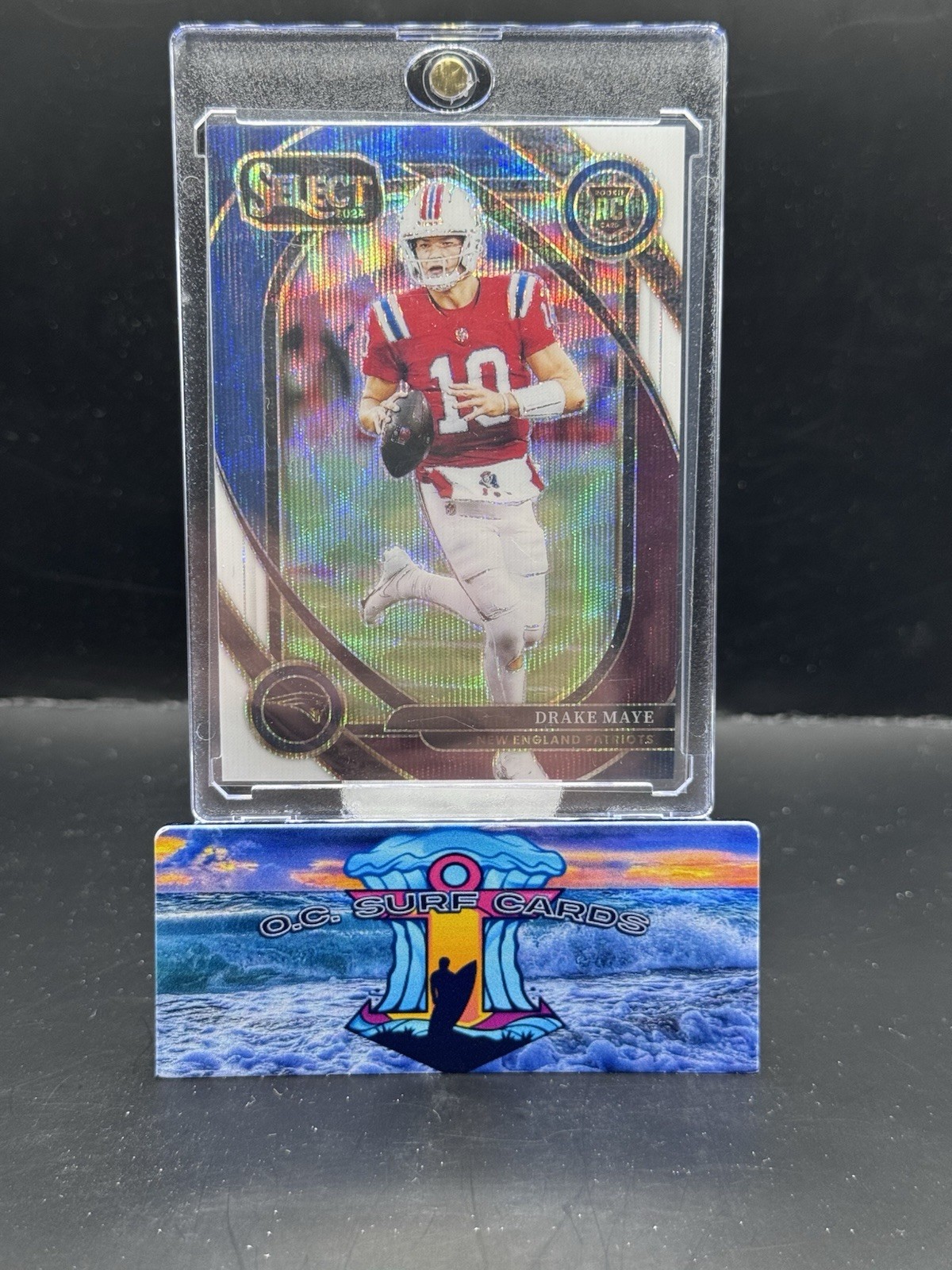 2024 Panini Select - Club Level Drake Maye #218 Tri-Color Prizm /149 (RC)