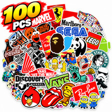 Random Vinyl Sticker Waterproof Decals 100pcs For Laptop Water Bottle Skateboard