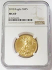 2018 GOLD $25 AMERICAN EAGLE 1/2oz NGC MINT STATE 69