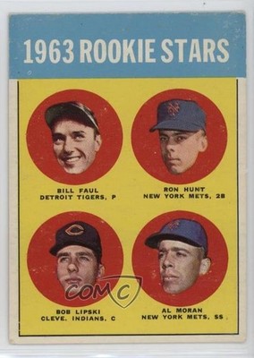 1963 Topps High # Bill Faul Ron Hunt Al Moran Bob Lipski #558 2v5