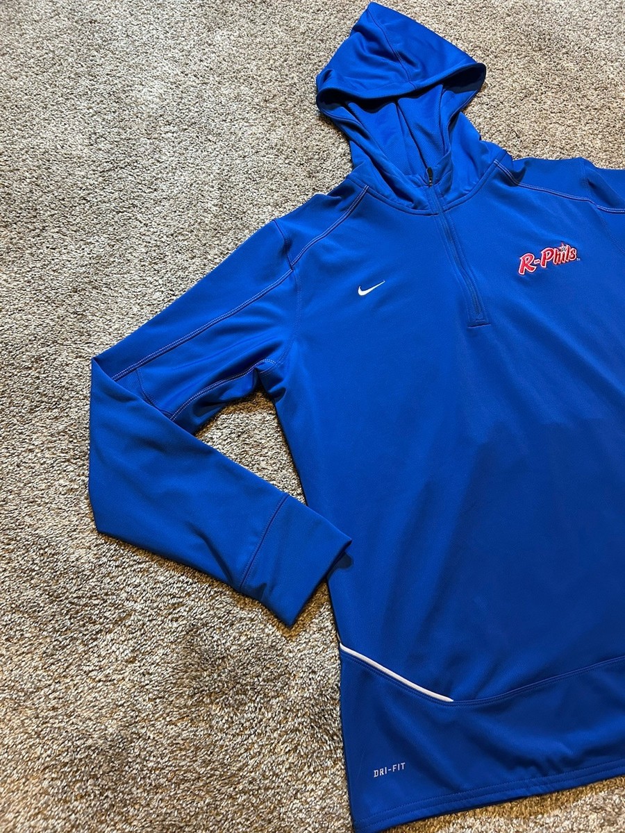 PHILTRE PHILIAセット NWT Nike Dri-Fit Hoodie Women XL Blue 1/4-Zip R-Phils Reading