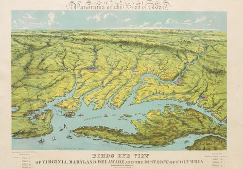 1861 Bachmann Panorama of the Seat of the War (First State), U.S. Civil War