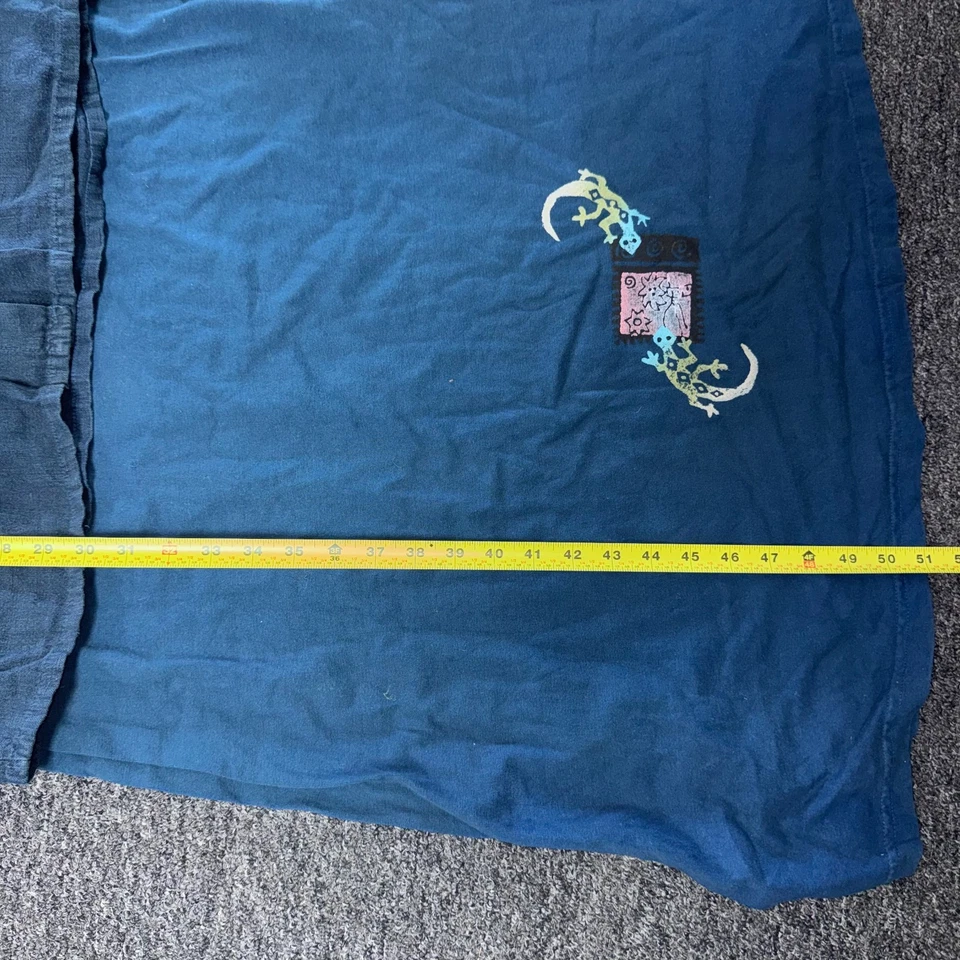 Camisa Focus Cottage de linho com botões e vestido Lagenlook feminino - Tamanho G azul - Imagem 4 de 4