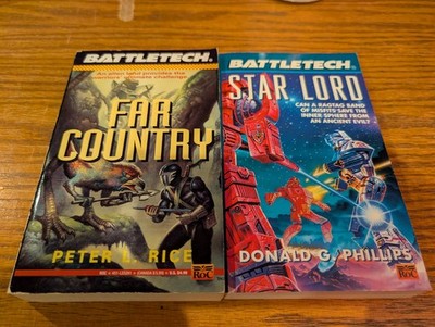 BattleTech Far Country & Star Lord 1st Print Paperback Book Lot FASA ROC