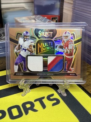 Stefon Diggs 2023 Panini Select Multiverse Copper Prizm Jersey Patch SP # d /49