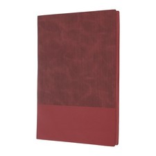 Hardcover Leather Lined Note Book, 100 Pages 8.3x5.7" A5, Red