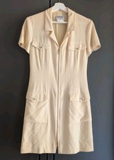 Rare CHANEL  vintage 1995 Spring Summer cream mini dress - Karl Lagerfeld