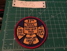 Vintage 1968 May 37th NSSA Skirmish 1st MD Cavalry CSA INF ART Civil War Patch