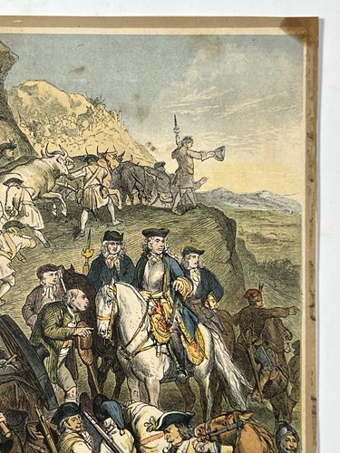 Antique German Print Prince Eugene’s Army Crosses the Alps - Otto Spamer 8x5” - Picture 4 of 10