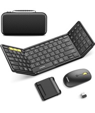 Samsers Foldable Keyboard and Mouse, Bluetooth Combo, 2.4G  BT5.0 x 2, Full Siz