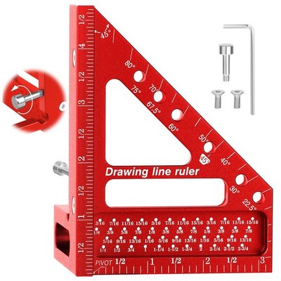 3D Multi-Angle Measuring Ruler -Precision Woodworking 3D Square Protractor | ...