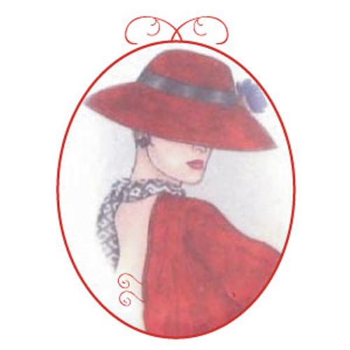 TAG #108 (Personalized) name badge (magnetic) FOR THE RED HAT LADY - Picture 2 of 3