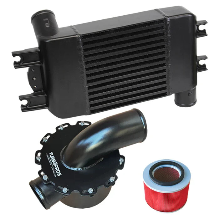 Upgrade Aluminium Intercooler+Air Box For Nissan Patrol GU ZD30 3.0L 2007-2016