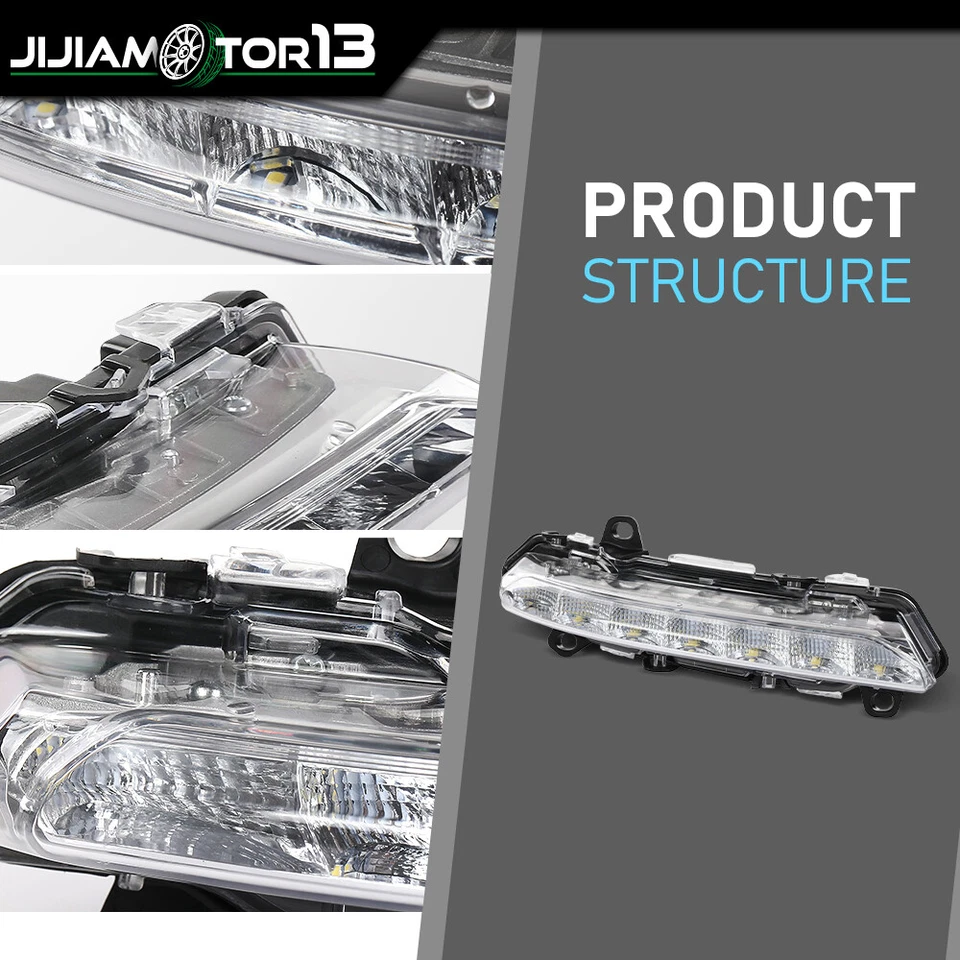 Apto para Mercedes Benz S350 S550 AMG Par DRL LED Luz antiniebla de circulación diurna Foto 4 de 4