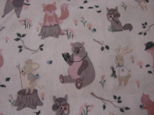 Animal Fun Cream Flannelette Cotton FLAT Cot Sheet Handmade - Picture 3 of 3