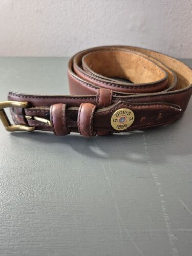 Orvis 12 Gauge Messing Schrotflinte Shell braun Ledergürtel Herren Gr. 42 Made in USA