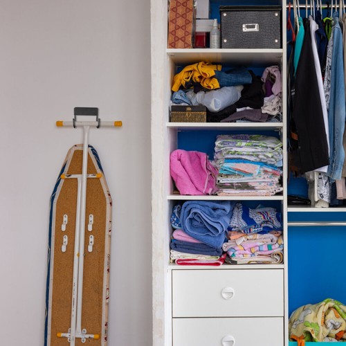 Bügelbrett Kleiderbügel Wandhalterung Schwarz Halter Aufbewahrung Wandregal - Bild 5 von 12