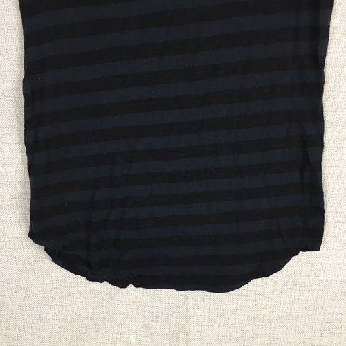 Rebecca Beeson Striped T-Shirt Top Womens Size S Small Black Sheer Short Sleeve - Picture 4 of 7