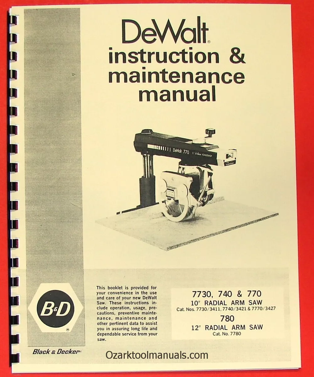 Dewalt 7770 radial arm cheap saw