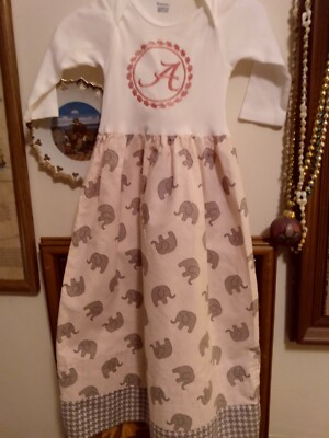 Alabama Crimson Tide Handmade T Shirt Dress Very Cute!!! Girls 3-6 Months |  eBay