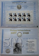Numisblatt 1/97 10 Deutsche Mark Silber Münze 1997 Philipp Melanchthon (160493)