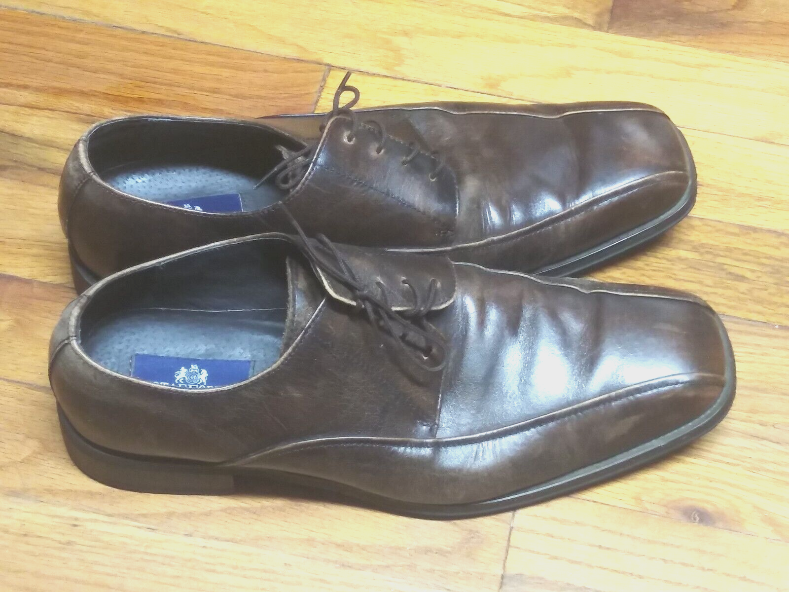 SAOLA Scarpe eleganti uomo Stafford Braedon pelle marrone Oxford 12M 19963 8 fatte a mano