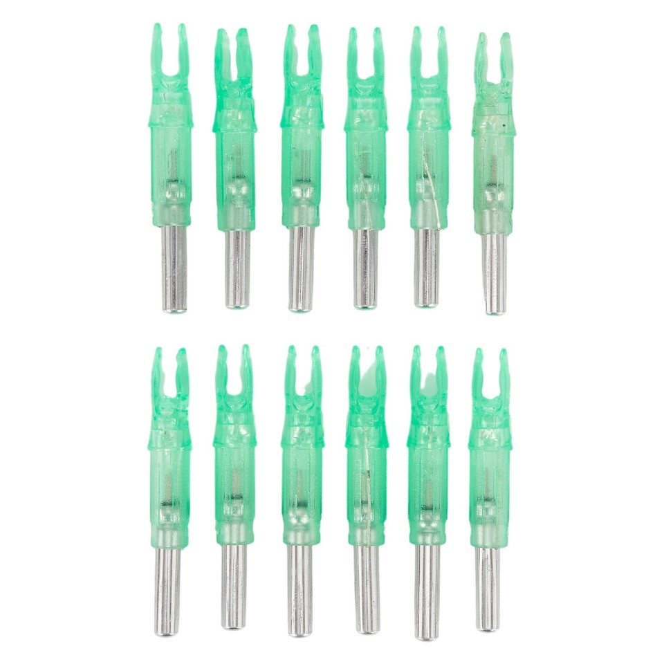 12Pcs LED ArcheryArrows Lighted Nocks 6.2mm Arrow Nock Tail For