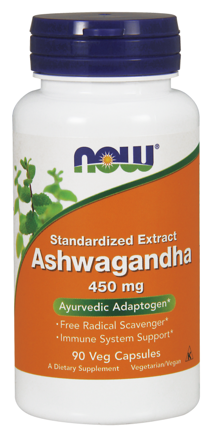 Ashwagandha (450mg) - 90 Veg caps - NOW Foods
