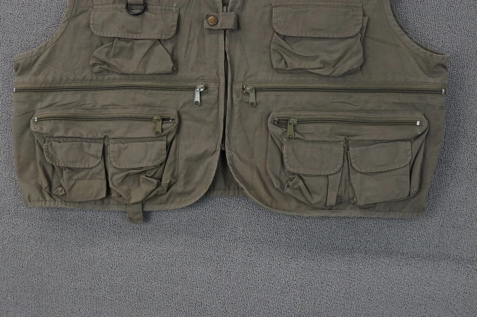 Chaleco Chaqueta Pesca con Mosca White River Fly Shop Bolsillos Interior Para Hombre Verde Talla 2XL Foto 3 de 4