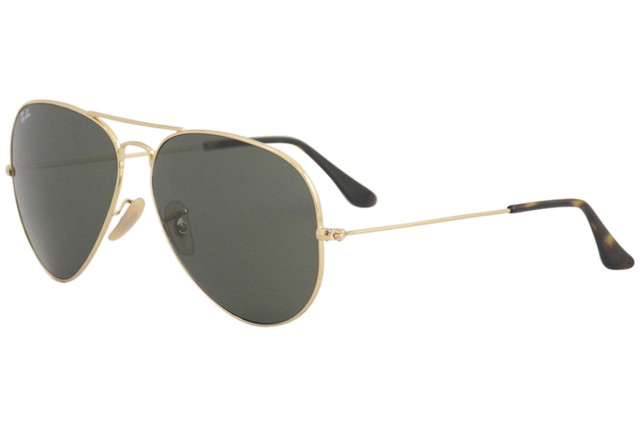 Ray Ban Rb3025 181 Gold Drk Green Aviator Unisex Metal Sunglasses 62mm For Sale Online Ebay